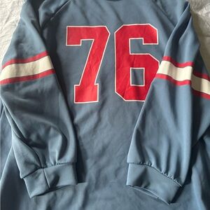 SHEIN Dusty Blue Textured Pullover